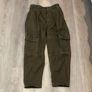 Agolde Olive Green High-Rise Cargo Utility Pants
